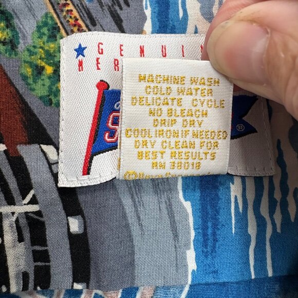 Reyn Spooner Chicago Cubs MLB Wrigley Hawaiian Shirt L Graphic Aloha Vibrant - Picture 5 of 7